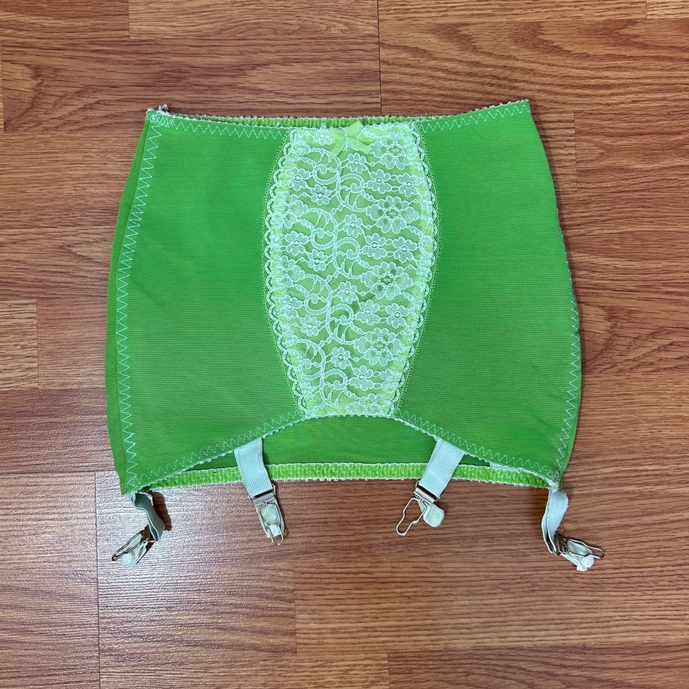 1950’s Vintage Klein Over-dyed Green Girdle size Small